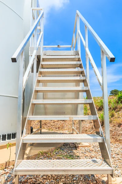 Steel staircase and sky — Stock Photo, Image