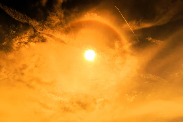 Corona sol Halo — Fotografia de Stock