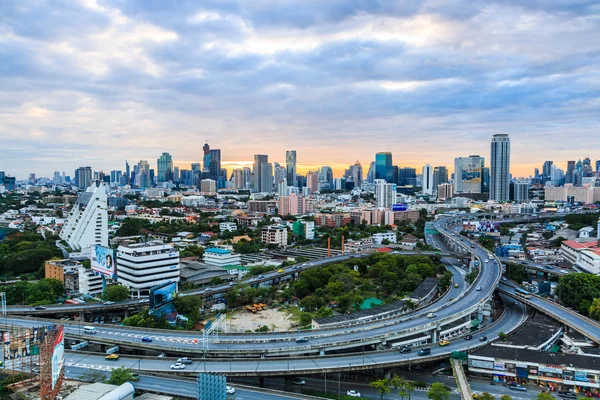 Vista da paisagem urbana de Banguecoque — Fotografia de Stock