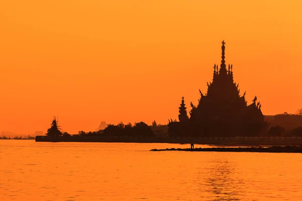 Landmark siluet Pattaya — Stok fotoğraf