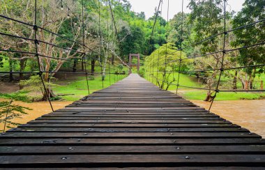 ahşap asma köprü Nehri