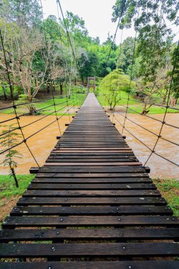 ahşap asma köprü Nehri