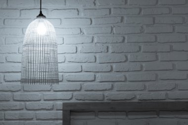 duvar bloğu ve tavan lambası