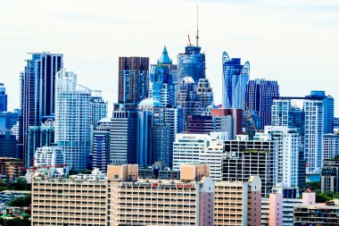 Bangkok cityscape görünümünün üst