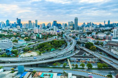 Bangkok cityscape görünümünün üst