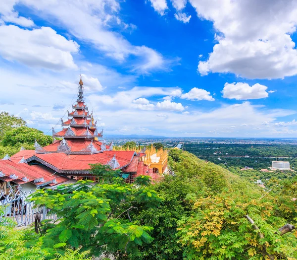 Mandalay hügel panoramablick — Stockfoto