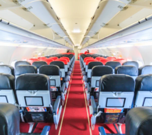 Interieur van passagier vliegtuig — Stockfoto