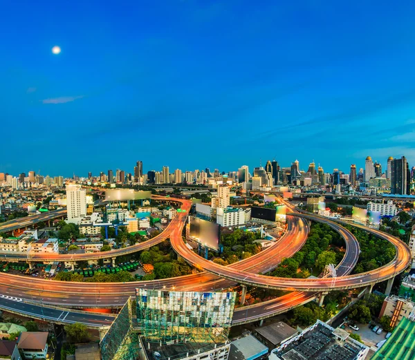 Bangkok Stadtbild in der Dämmerung — Stockfoto