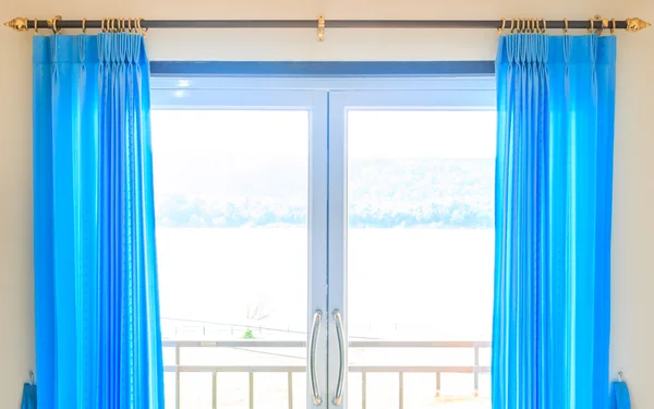 Fondo cortinas azules — Foto de Stock