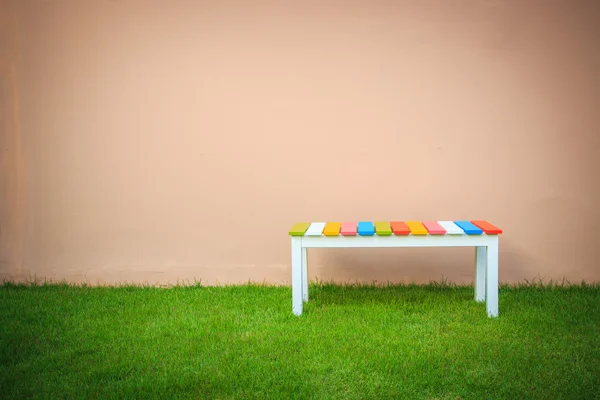 Chair on green grass — Stock Photo, Image