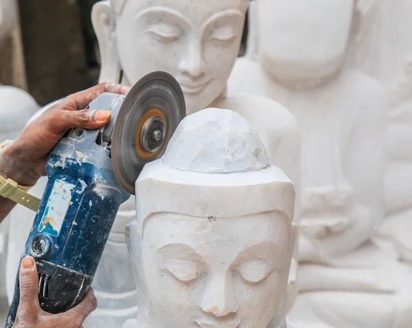 Statua di Buddha in marmo — Foto Stock