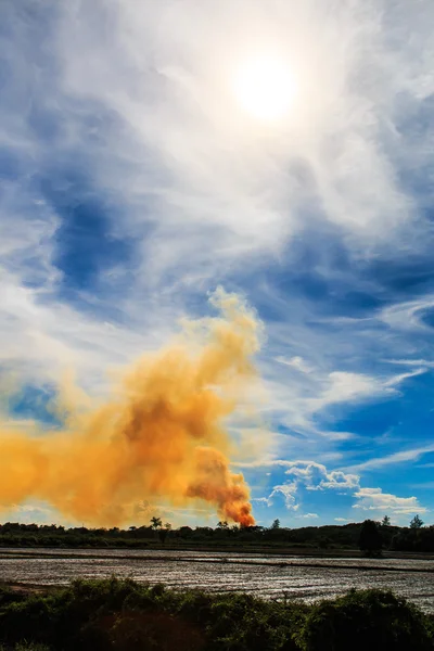 Incêndio industrial — Fotografia de Stock