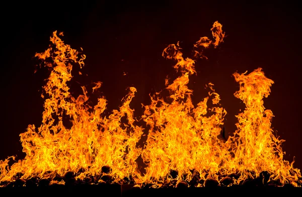 Палаючий вогонь полум'я — стокове фото