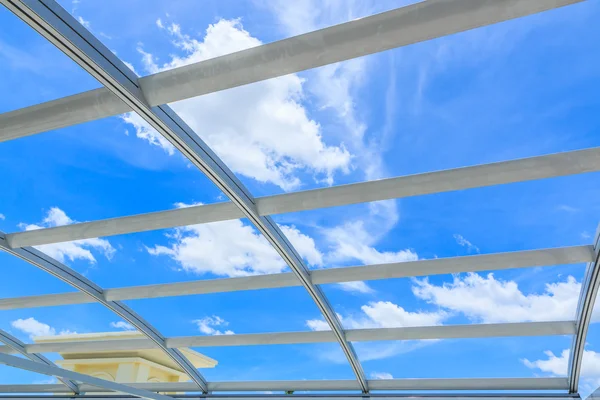 Steel aluminum roof — Stock Photo, Image