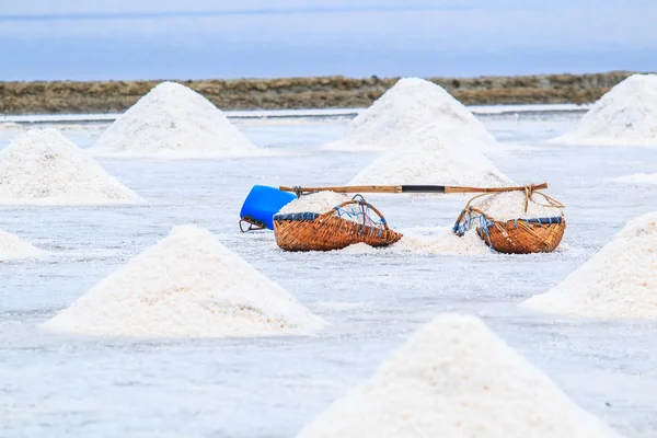 Zout op zee boerderij — Stockfoto