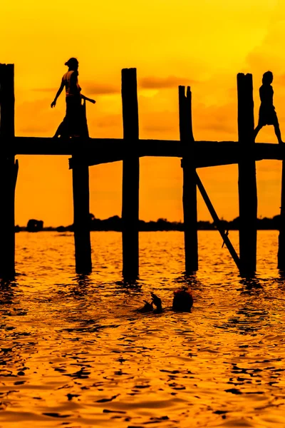 U Bein ponte al tramonto — Foto Stock