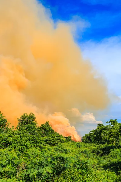 Großbrand in Industriefabrik — Stockfoto