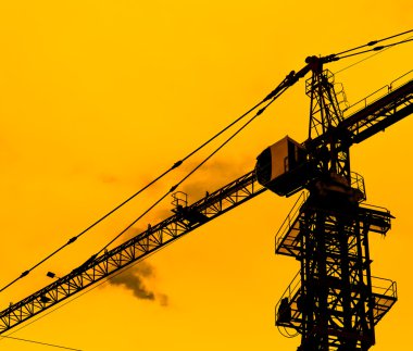 Construction site crane clipart
