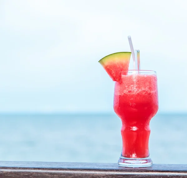 Watermelon juice in glass — Stock Photo, Image