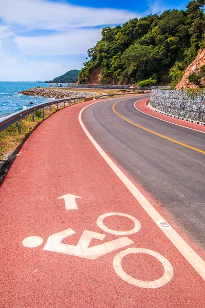Ruta costera en bicicleta — Foto de Stock