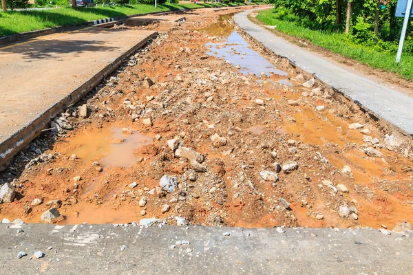 Asphaltstraßenreparatur — Stockfoto