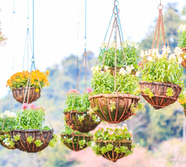 baskets of flowers decorations