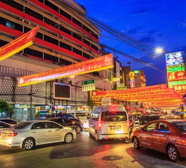 China Town w Yaowarat Road — Zdjęcie stockowe