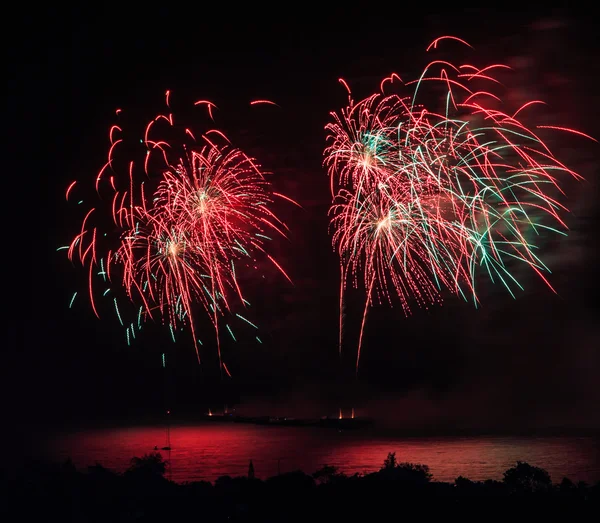 Colorful holiday fireworks — Stock Photo, Image