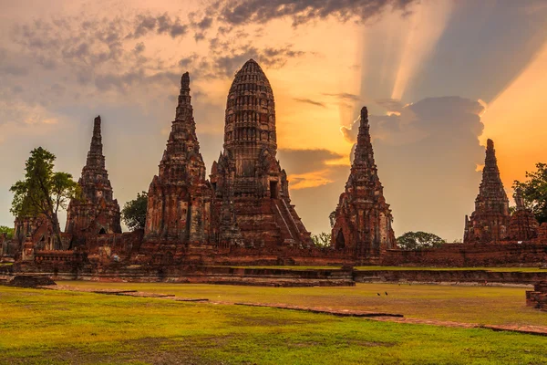 Wat chaiwatthanaram templo — Fotografia de Stock