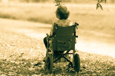elderly woman in wheelchair clipart