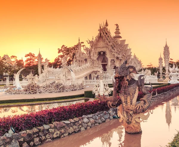 Wat Rong Khun  Thai temple - at  Chiang rai Province Asia Thaila — Stock Photo, Image