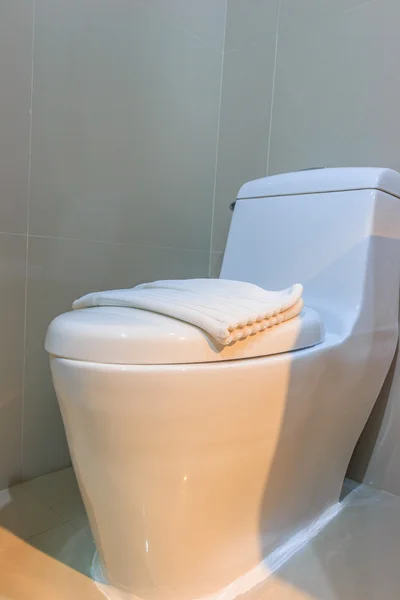 Toilet bowl in bathroom — Stock Photo, Image