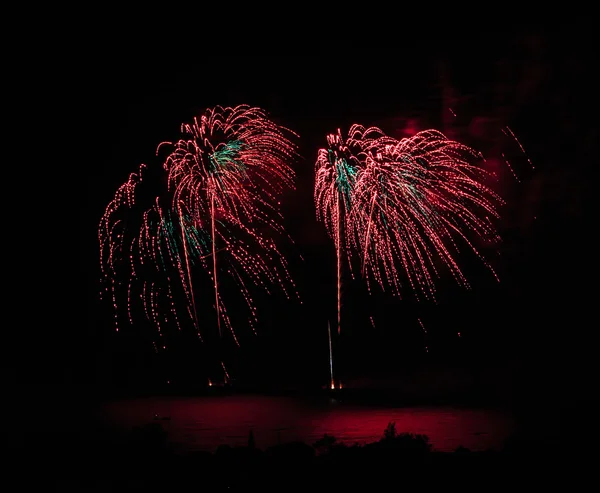 Holiday fireworks background — Stock Photo, Image