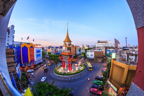 Mijlpaal van Chinatown in Bangkok — Stockfoto