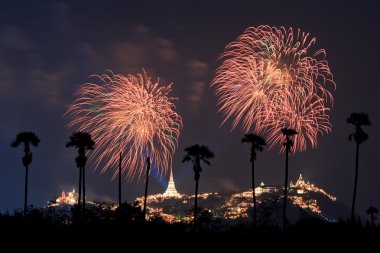 tatil fireworks uygulamasında gökyüzü