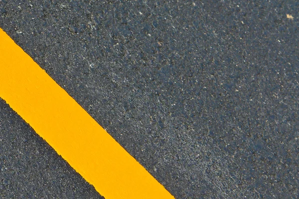 Yellow line on road — Stock Photo, Image