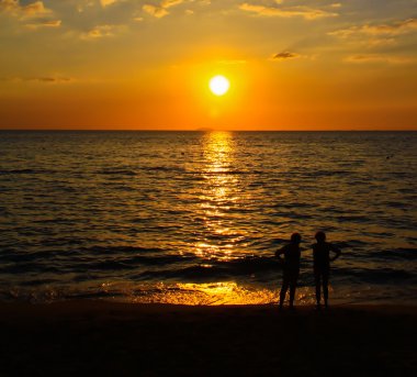 gün batımı Tayland beach