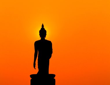Buda heykeli siluet