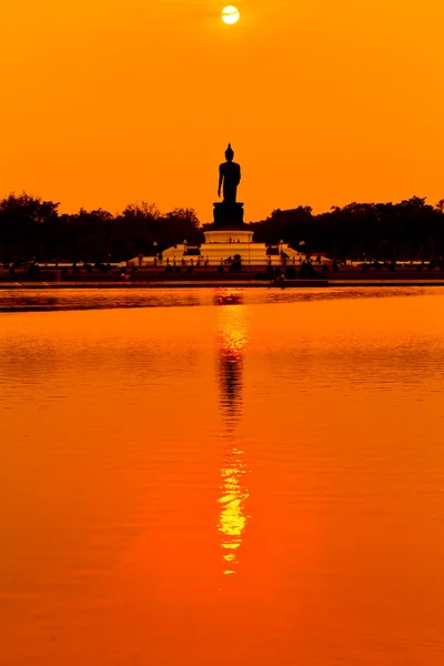 Buddha-Statue Silhouette — Stockfoto