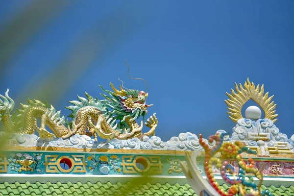 Dragon Statue Chinese Traditional Art Shrine — Stock Photo, Image