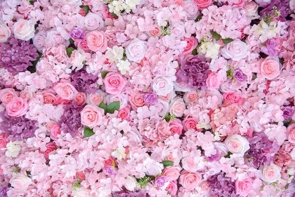 Όμορφα Ροζ Λουλούδια Από Ύφασμα Εικόνα Αρχείου