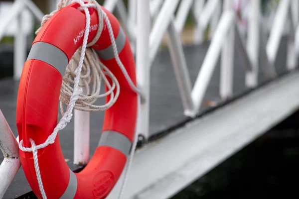 A rubber ring to help people fall by the pool.