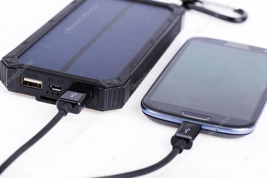 Portable solar charger for smart phone.