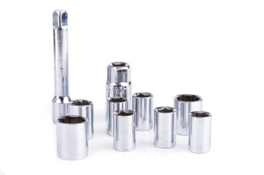 Beyaz bir arka plan üzerinde izole çalışma araçları.