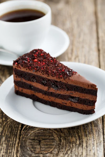 Lezzetli vejetaryen çikolata tatlı celebrati için ahşap tablo