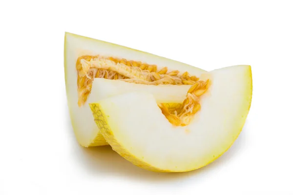Melone maturo isolato su fondo bianco. — Foto Stock