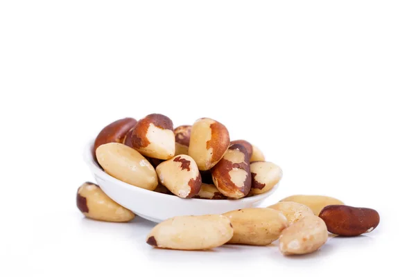 Brazil nuts isolated on white background — Stock Photo, Image