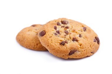 beyaz zemin üzerine lezzetli Kurabiye.