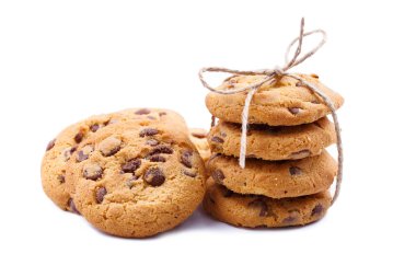 beyaz zemin üzerine lezzetli Kurabiye.