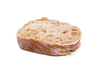 Beyaz arkaplanda ekmek.